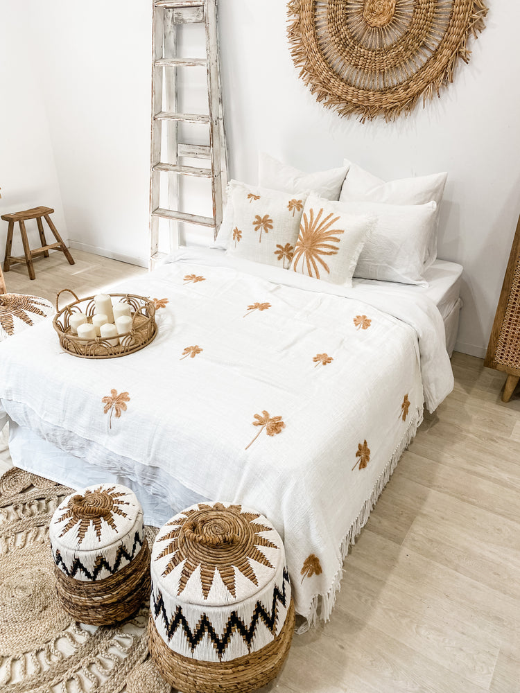 Saffron Palms Throw Boho Decor