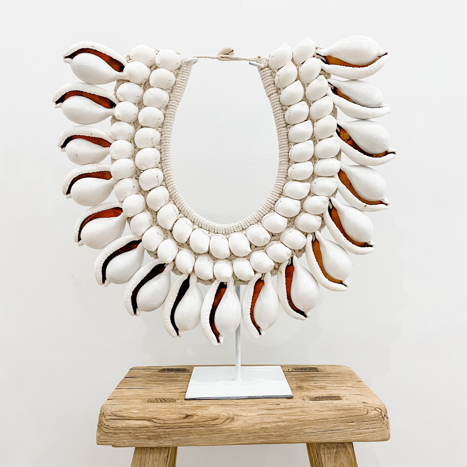 Monsoon Shell Necklace on Stand Natural Homewares