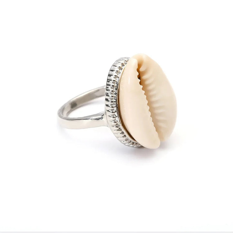 Tropics Cowrie Shell Ring | Silver | Willow & the Waves Collection