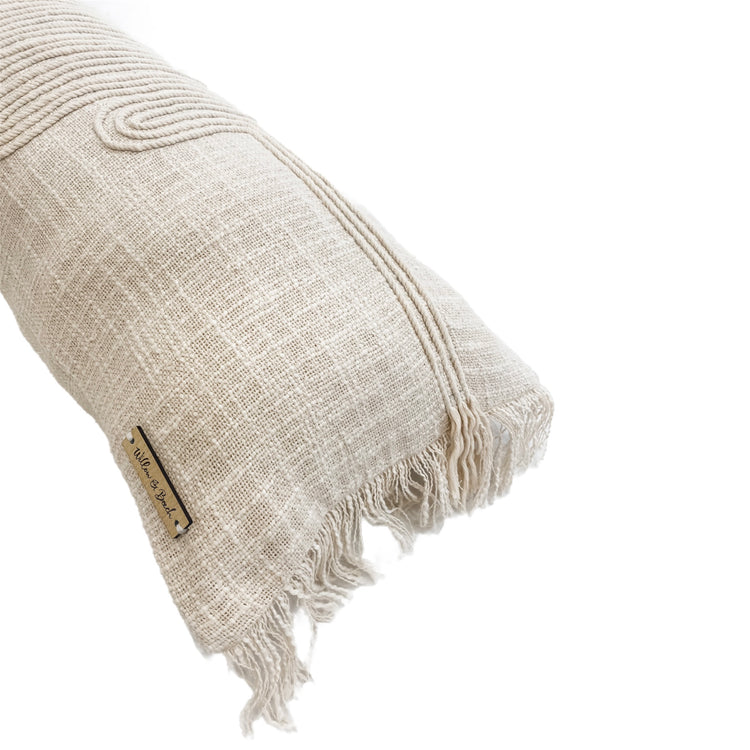 Buchra Textured Bolster Cushion Cover