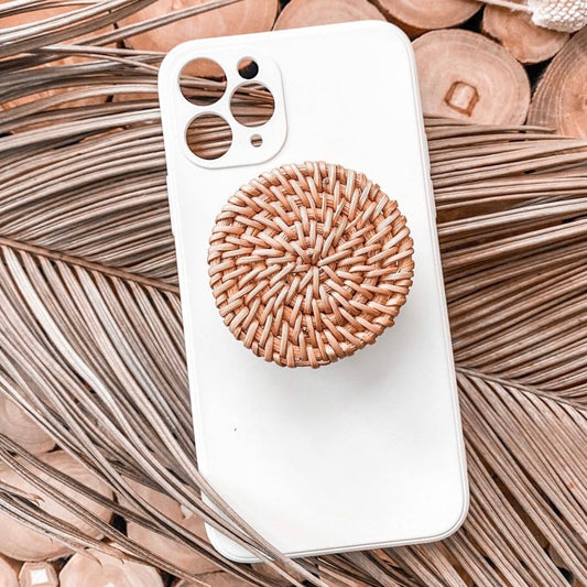 Dark Natural Rattan Pop Socket