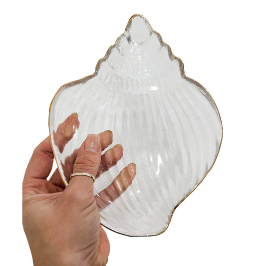 Glass Trinket Tray | Conch Shell