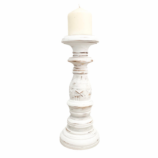 Halo Whitewash candlesticks