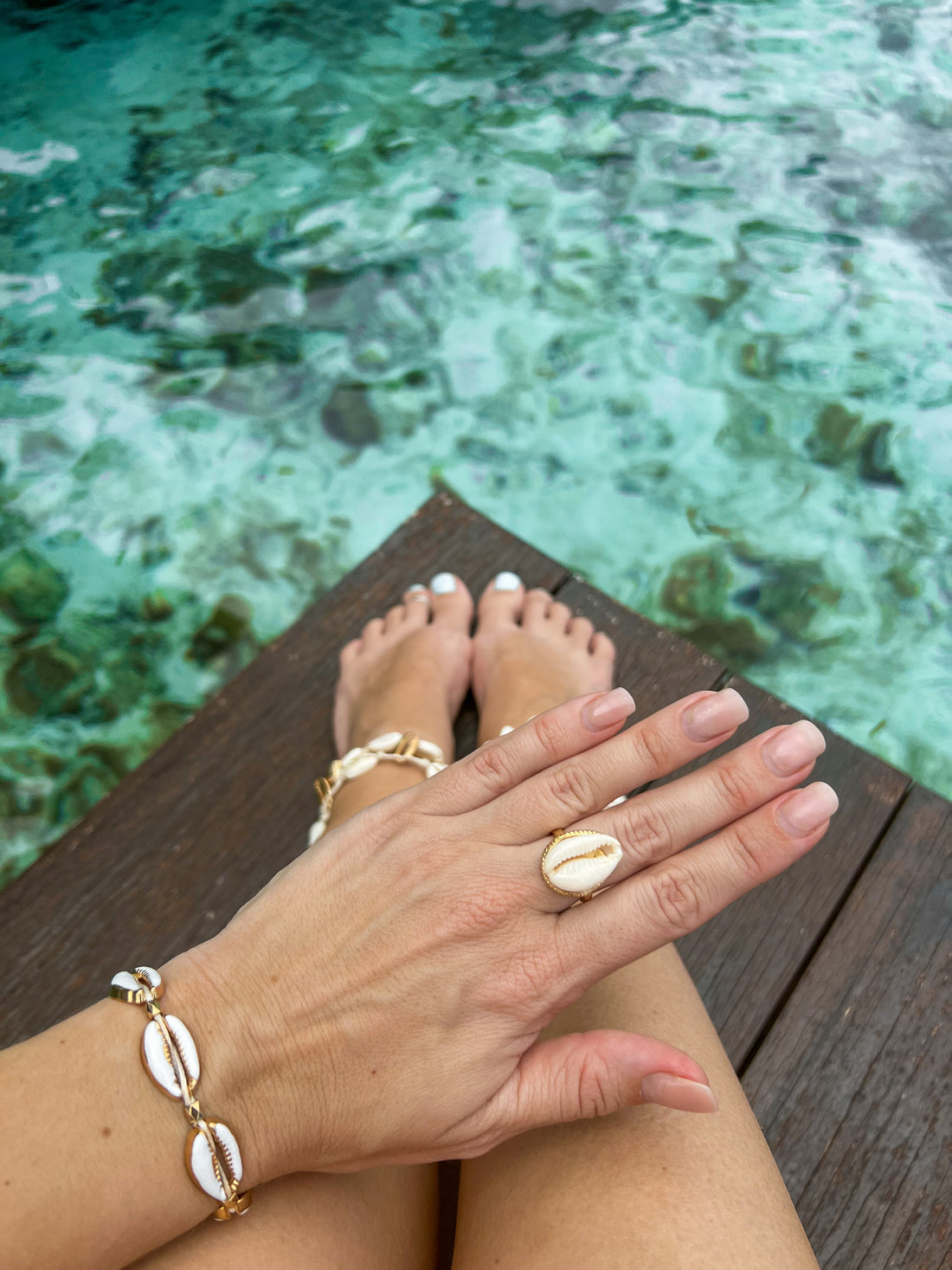 Tropics Cowrie Shell Ring | Gold | Willow & the Waves Collection