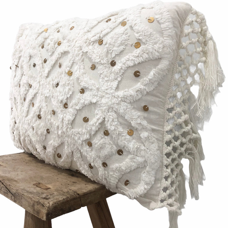 Natural Textured Ivy Lumbar Cushion Cover