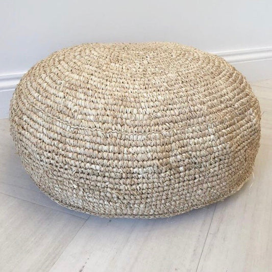 Natural Seagrass Pouffe