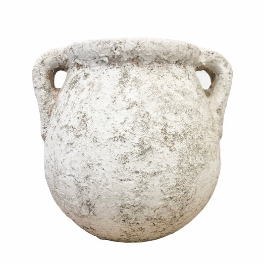 Milos Rustic White Urn