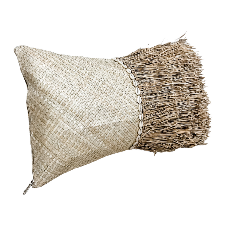 Tahiti Pandan Cushion | Cowrie Shell | 30x50cm