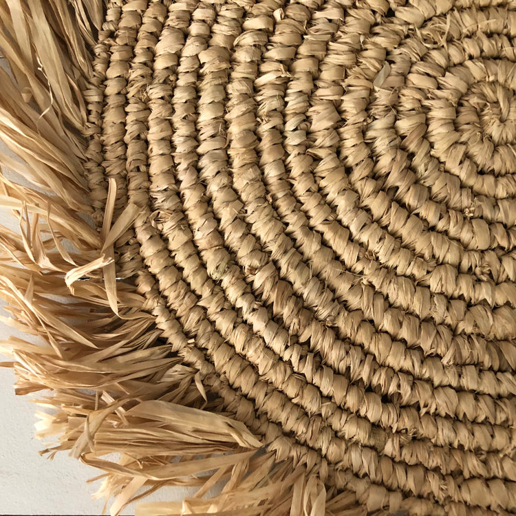 Fringed Bora Bora Raffia Placemat