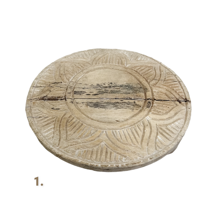 Vintage Carved Chapati Plate