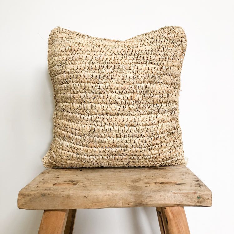 Natural Raffia Cushion Covers