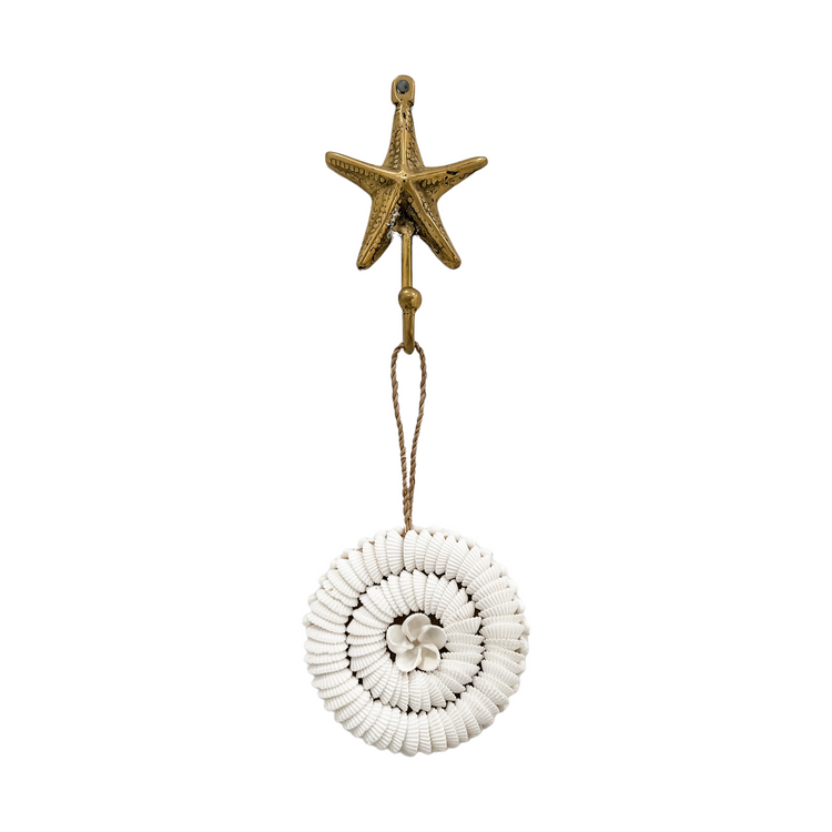 Round Hanging Shell Ornament