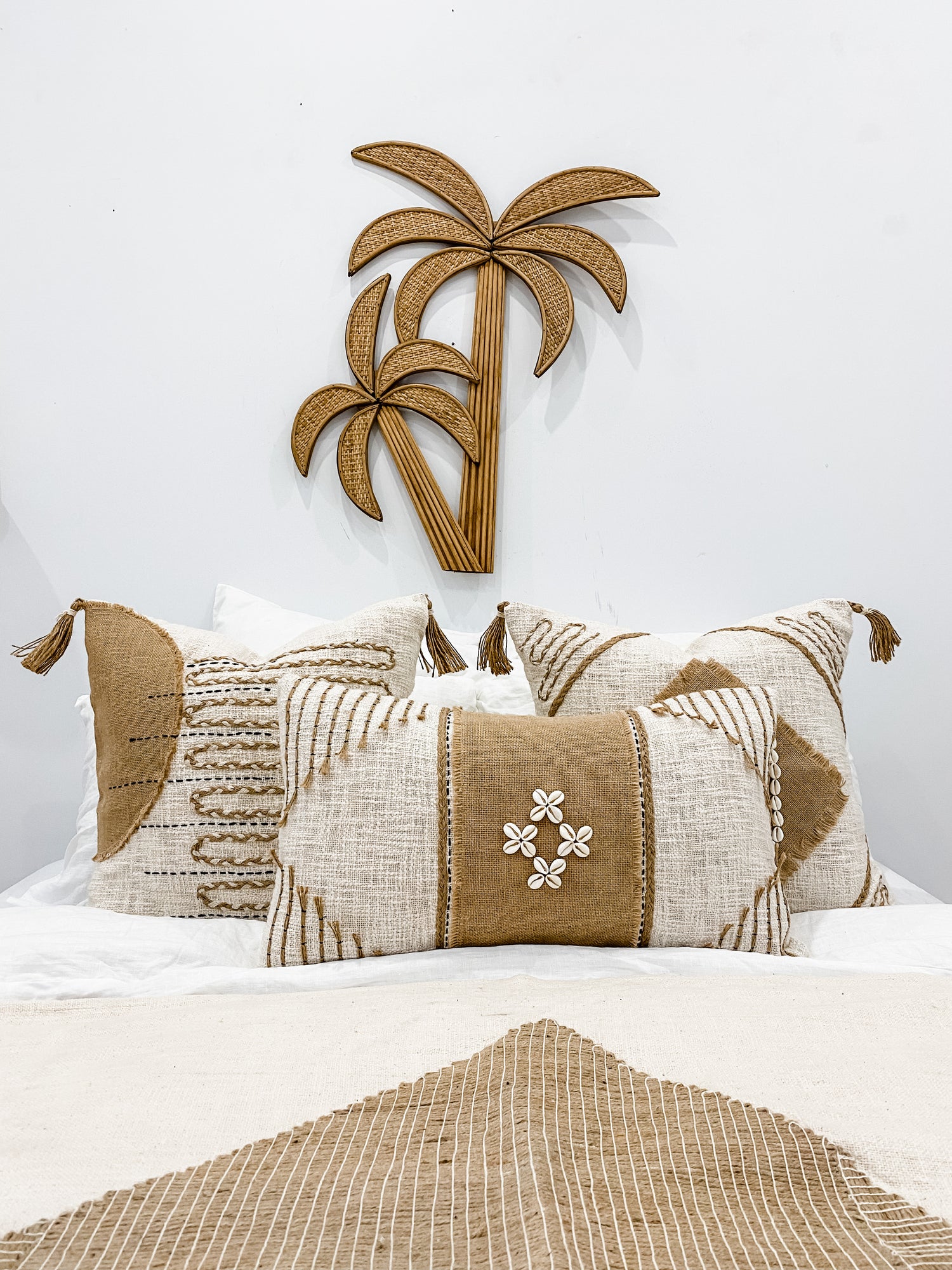Natural Malibu Palm Rattan Wall Hanging