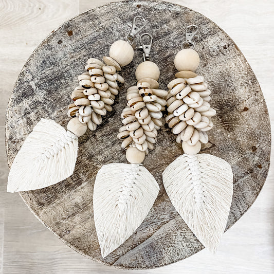 Malibu Key Ring featuring cowrie shells