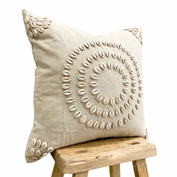 100% cotton Halo Cowrie Cushion 