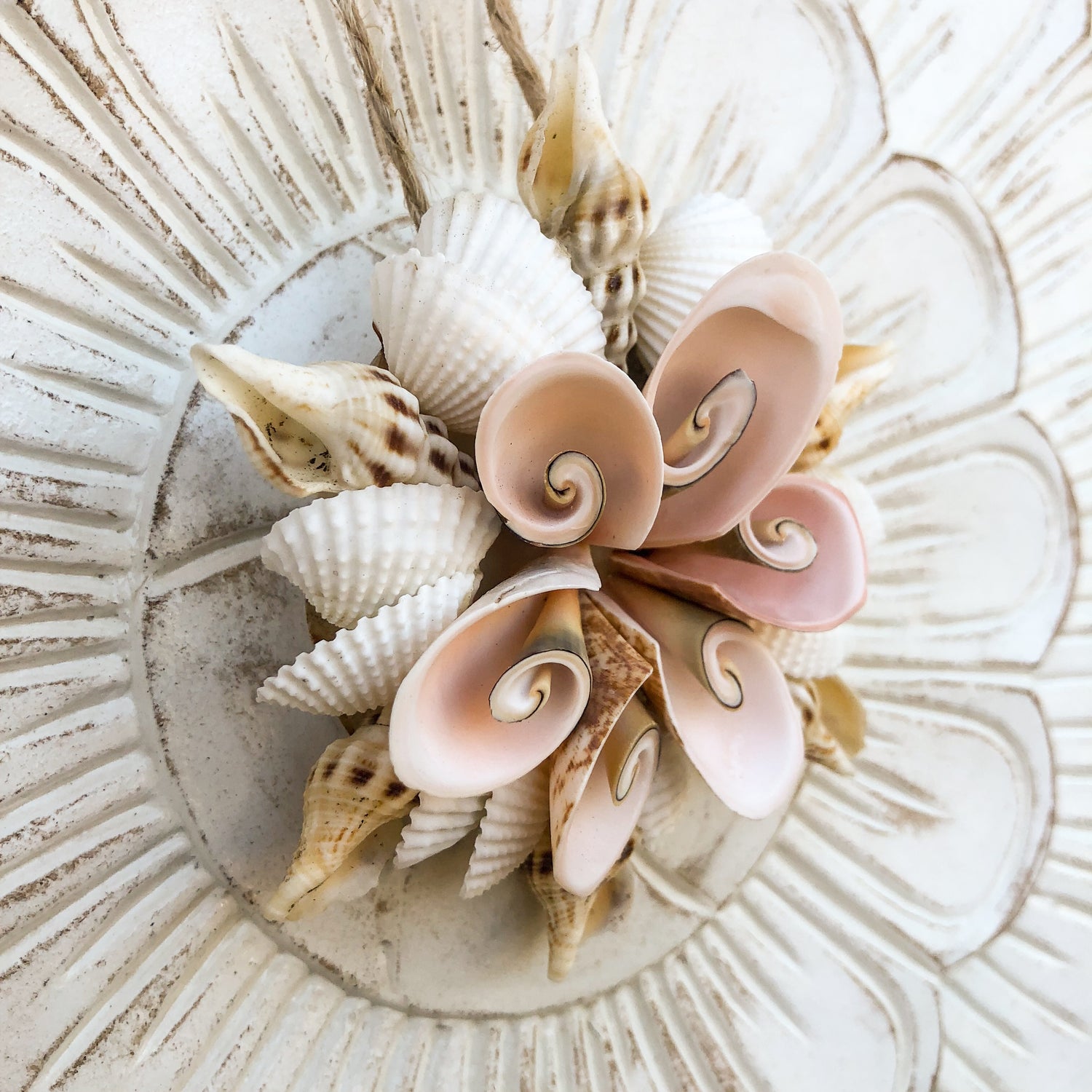 Flower Shell Ornament Coastal Decor