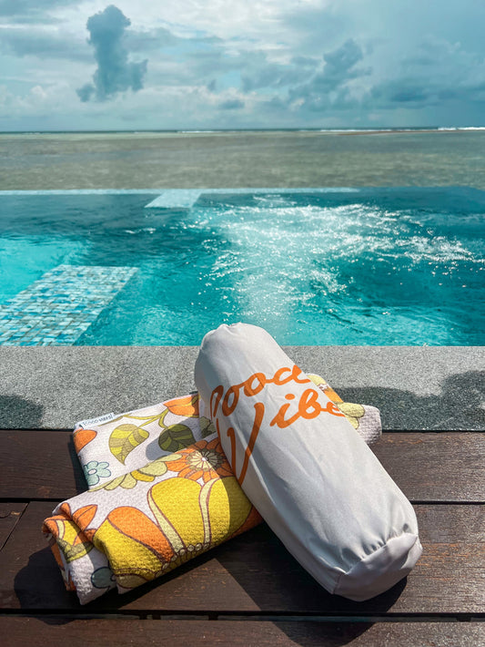 Good Vibes Towel | 70’s Floral | Willow & the Waves Collection