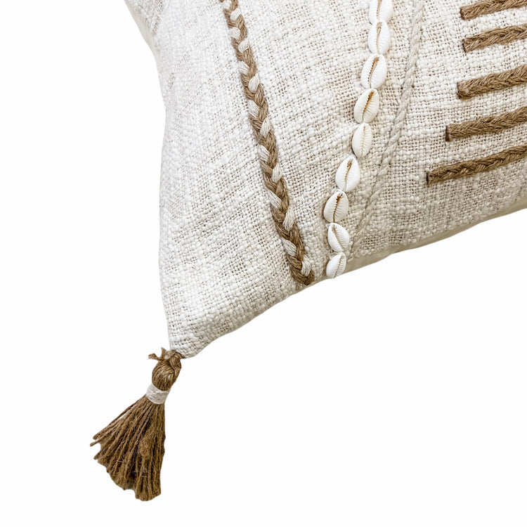 Cayman Cushion Cover featuring Jute
