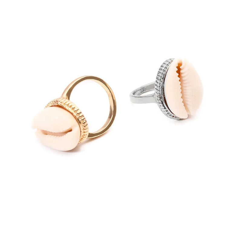 Tropics Cowrie Shell Ring | Silver | Willow & the Waves Collection