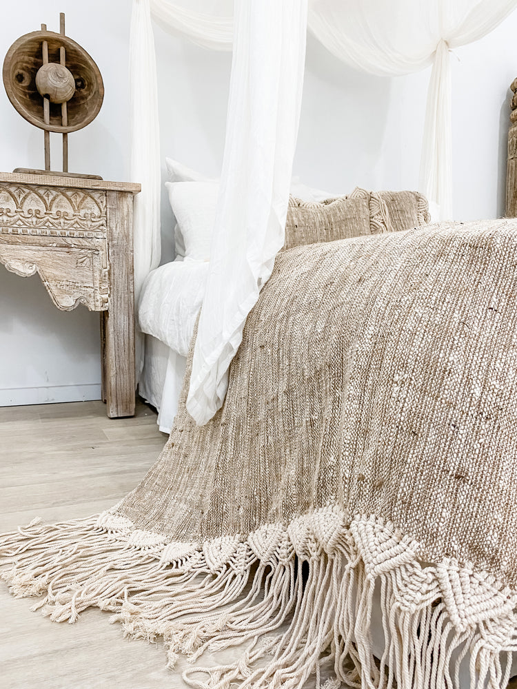 Earth coloured Summer Breeze Throw Boho Decor