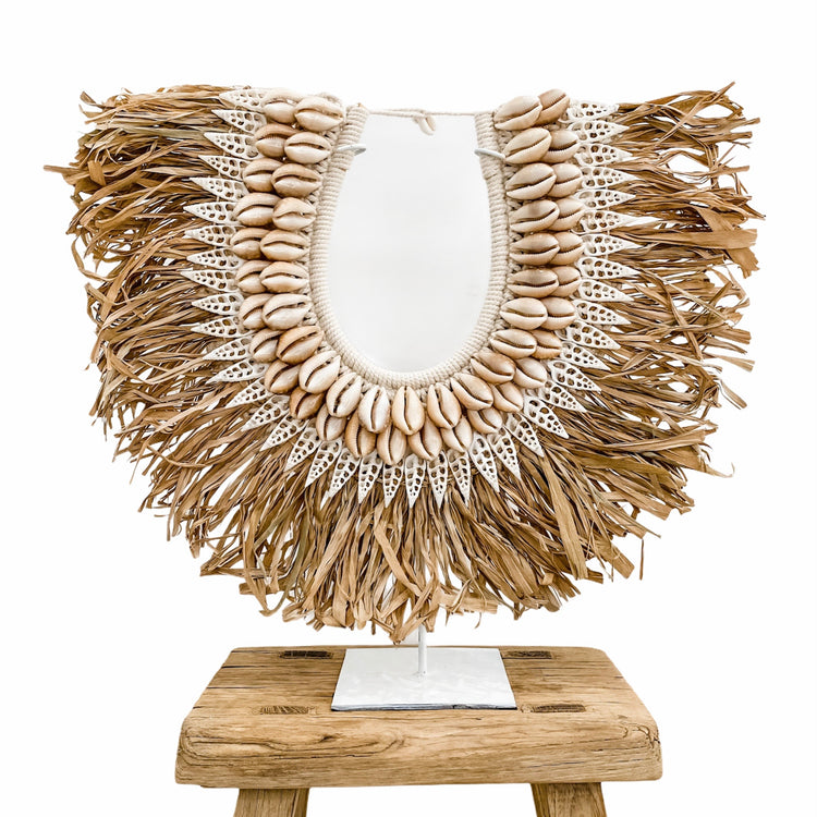 Bora Bora Tribal Cowrie Necklace on Stand