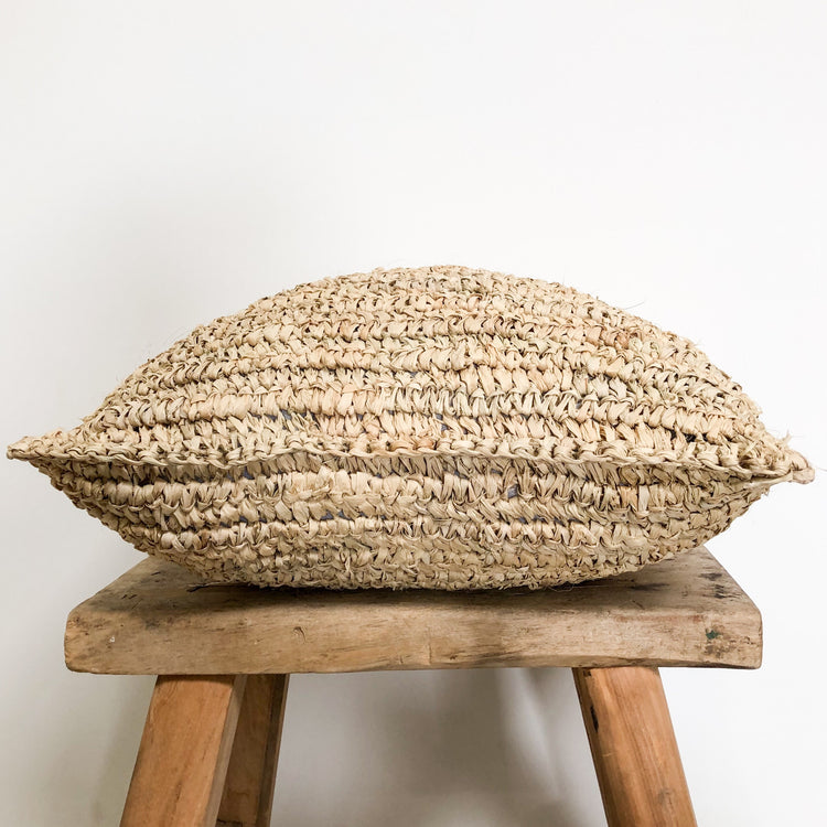 Natural Raffia Cushion Covers