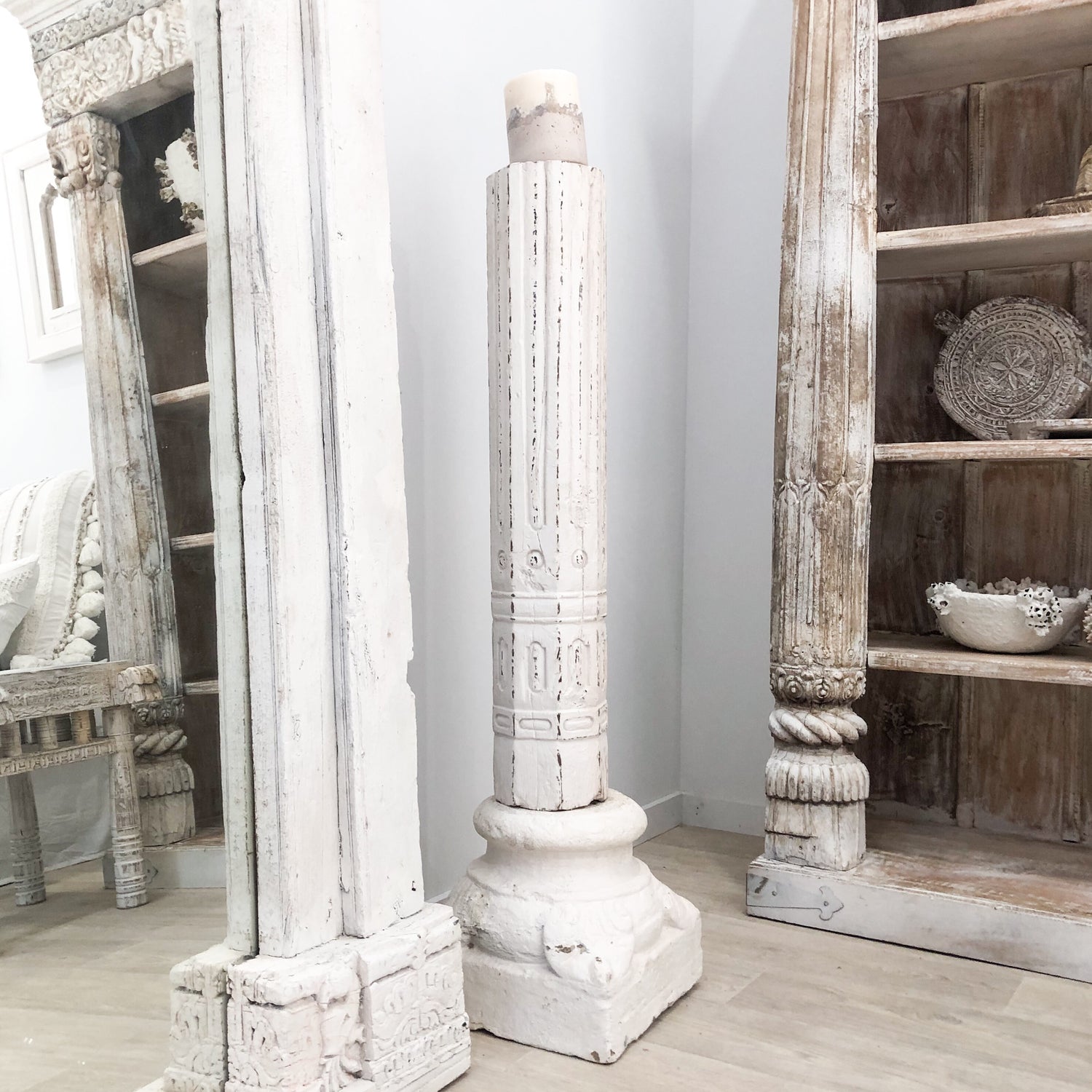 Upcycled Old Indian Column