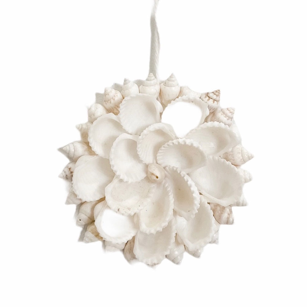 Hanging Shell Ornaments White Spike Shell